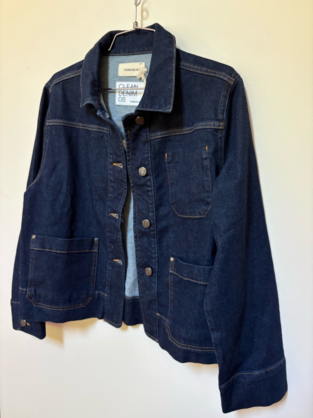 NWT Thinking Mu Debbie Denim Jacket Size Small - Picture 6 of 16